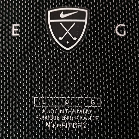 Nike Golf Mens Polo Shirt Black Short Sleeves Innisbrook Logo Embroidered Size L - Picture 10 of 14